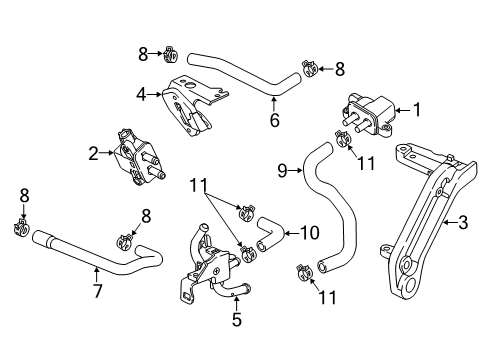 2020 Honda Accord Emission Components Guard, Pcs Diagram for 36161-5K1-A01