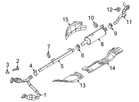 2017 Ram 3500 Exhaust Components Clamp-Exhaust Diagram for 52103592AA