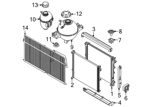 2020 BMW X3 Radiator & Components BRACKET, EXPANSION TANK Diagram for 17138053472