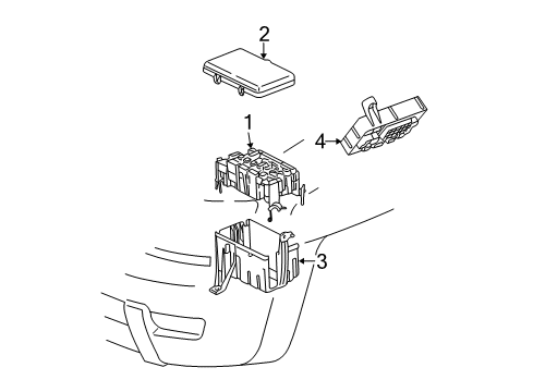 2005 Toyota Tacoma Electrical Components Fuse & Relay Box Upper Cover Diagram for 82662-04030