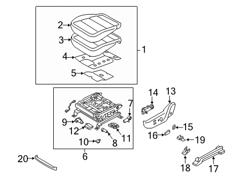 2020 Kia Telluride Power Seats Pad U Diagram for 88150S9030