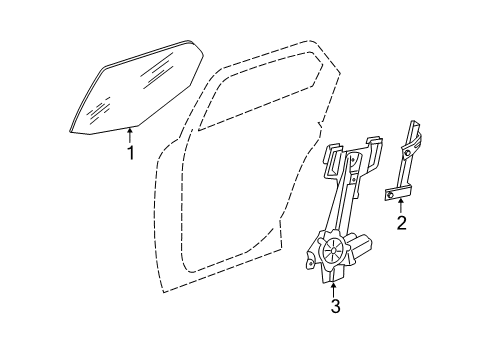 2006 Dodge Charger Rear Door Channel-Rear Door Glass Diagram for 5112027AA