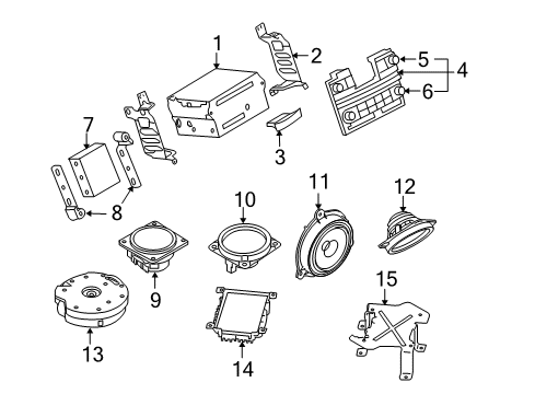 2009 Infiniti FX50 A/C & Heater Control Units Bracket-Deck, RH Diagram for 28038-1CA0A