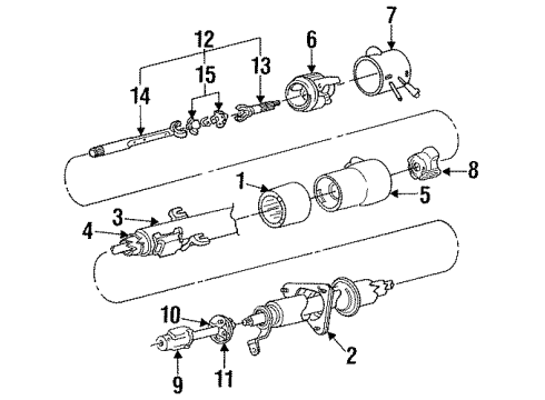1985 Dodge Ramcharger Steering Column Housing & Components, Shaft & Internal Components, Shroud, Switches & Levers Body-Str Col Shaft CPLG Diagram for 4115549