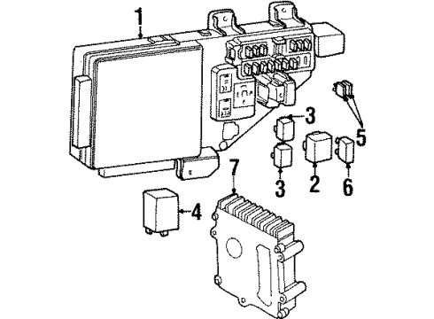 1999 Chrysler Sebring Electrical Components Module-Transmission Control Diagram for R4606962AD