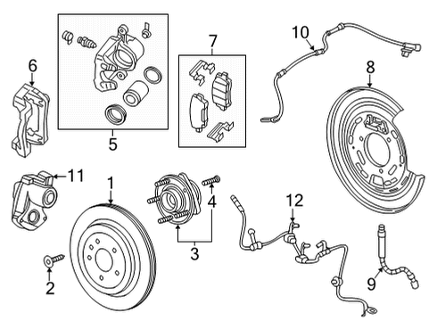 2021 Cadillac CT5 Rear Brakes Caliper Diagram for 84945122
