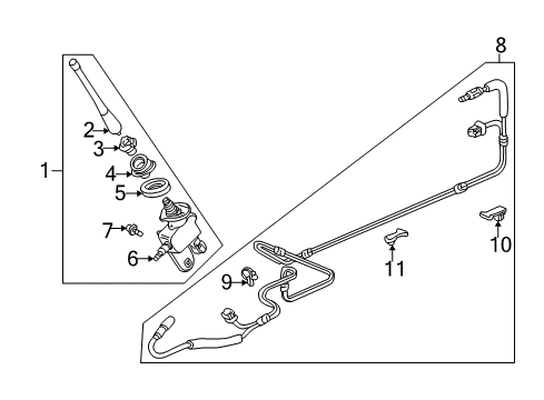 2006 Honda S2000 Antenna & Radio Clip, Wire Harness (44MM) (Natural)(W/Seal) Diagram for 91531-S84-003