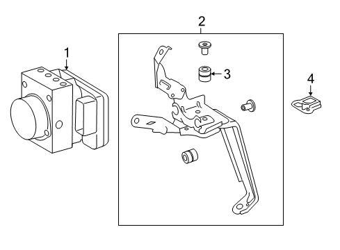 2012 Scion iQ Stability Control Mount Bracket Diagram for 44590-74020