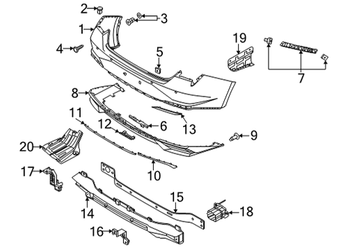 2021 Hyundai Elantra Bumper & Components - Rear Lamp Assembly-Rear R/REFL, RH Diagram for 92406-AB000