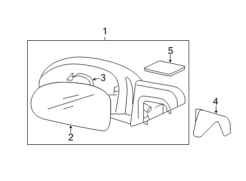 2008 Hyundai Sonata Mirrors Cover Assembly-Front Door Quadrant Inner Diagram for 87650-3K020