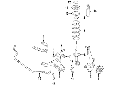 2004 Infiniti QX56 Front Suspension Components, Lower Control Arm, Upper Control Arm, Stabilizer Bar ABSORBER Kit-Shock, Front Diagram for 56110-7S626