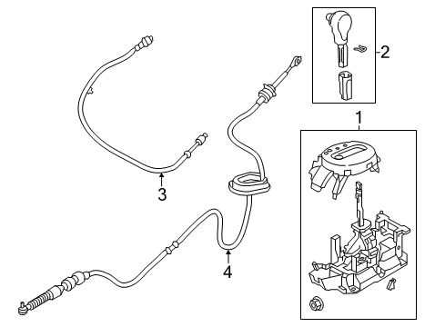 2015 Chevrolet City Express Cluster & Switches, Instrument Panel Shift Control Cable Diagram for 19316524