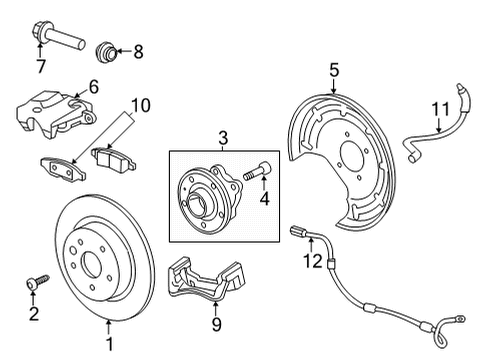 2021 Chevrolet Trailblazer Anti-Lock Brakes Hub & Bearing Diagram for 13530971