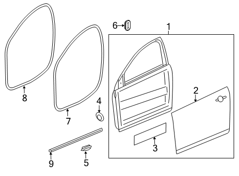 2012 Buick Verano Front Door Drain Valve Diagram for 13284289