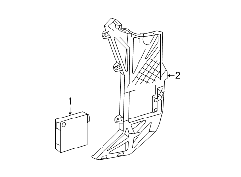 2009 Buick Lucerne Electrical Components Bracket-Side Object Sensor (LH) Diagram for 15234361