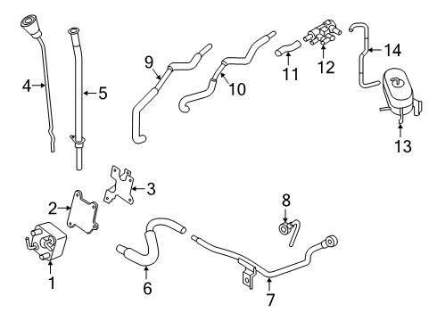 2004 Nissan Maxima Trans Oil Cooler Hose-Oil Cooler Diagram for 21633-8Y105