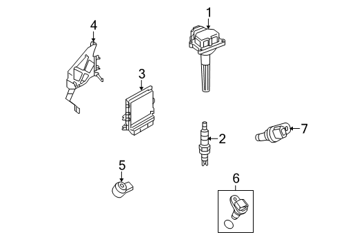 2012 Infiniti G37 Powertrain Control Engine Control Module Diagram for 23710-EY03C