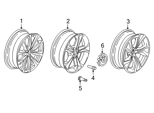 2021 BMW X3 Wheels Light Alloy Disc Wheel Reflexsilber Diagram for 36116876918