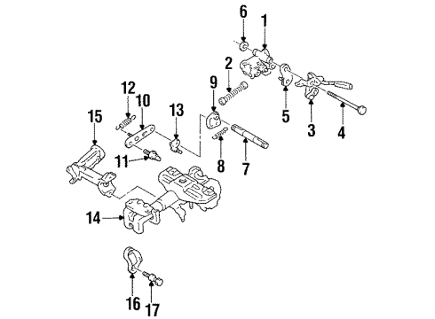 1996 Lexus LX450 Housing & Components Tube Sub-Assy, Steering Column Diagram for 45205-60140