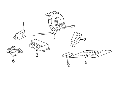 2021 Chevrolet Camaro Air Bag Components Clock Spring Diagram for 84205927