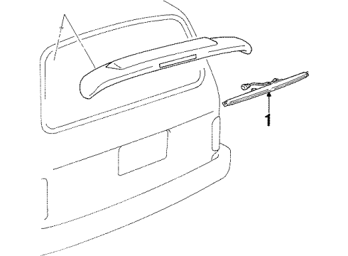 1992 Toyota 4Runner High Mount Lamps High Mount Lamp Diagram for 81570-35010