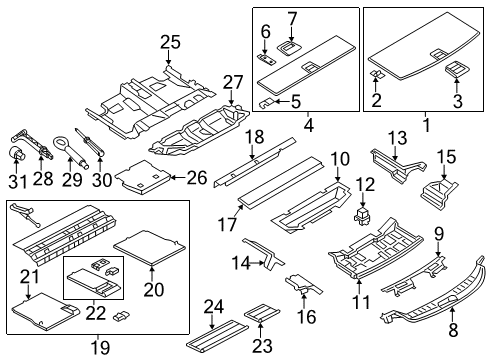 2015 BMW 550i GT xDrive Interior Trim - Rear Body Handle, Floor Carpet-Luggage Comp Diagram for 51477267482