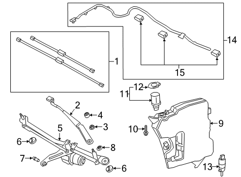 2022 Toyota GR Supra Wiper Components Cap Diagram for 85292-WAA01