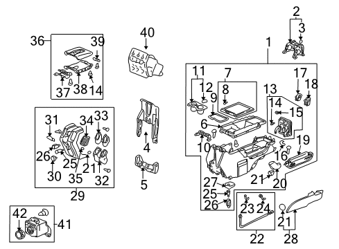2004 Honda Pilot Auxiliary Heater & A/C Knob Diagram for 79601-S9V-A71