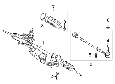 2021 BMW M340i xDrive Steering Column & Wheel, Steering Gear & Linkage TORX SCREW WITH COLLAR Diagram for 07146888980