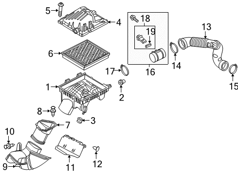 2012 Buick Regal Powertrain Control Outlet Duct Clamp Diagram for 24415471