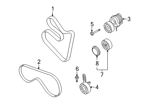 2009 BMW X5 Belts & Pulleys Torx-Bolt With Washer Diagram for 07129905424