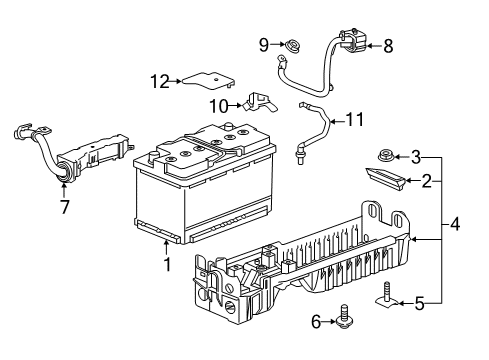 2018 Chevrolet Cruze Battery Sensor Diagram for 22926732