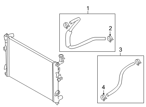 2010 Kia Forte Koup Trans Oil Cooler Hose-Oil Cooler Diagram for 254201M100