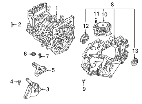 2020 Kia Niro EV Automatic Transmission Seal-Oil Diagram for 43119-39070