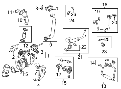 2016 Cadillac ATS Turbocharger Booster Sensor Diagram for 12653415