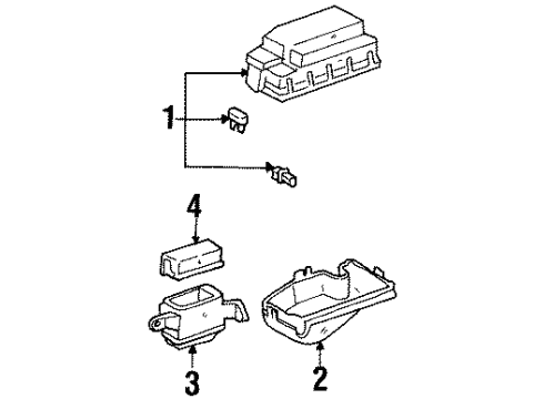 1996 Toyota Paseo Electrical Components Cover Diagram for 82663-16010