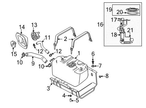 1998 Jeep Wrangler Senders Filter-Fuel Diagram for 4798301