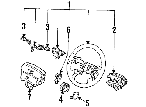 1994 Honda Civic Cruise Control System Controller, Automatic Cruise Diagram for 36700-SR4-A23