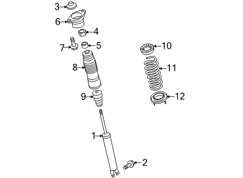 2012 Hyundai Elantra Struts & Components - Rear Cover-Insulator Dust Diagram for 55339-2H000