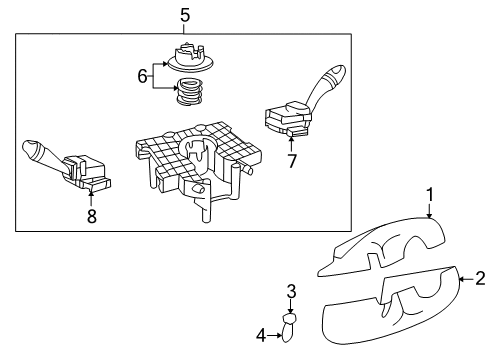 2001 Kia Optima Switches Switch Assembly-Multifunction Diagram for 934003C400