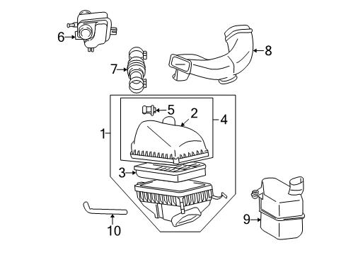 2003 Toyota Solara Powertrain Control Cover Assembly Diagram for 22020-0A051