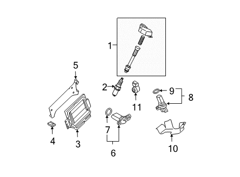 2004 Nissan Maxima Powertrain Control Bracket-Control Unit Diagram for 23714-7Y010