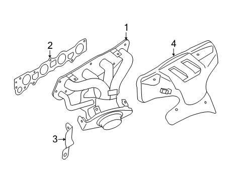 2018 Nissan Versa Exhaust Manifold Support-Manifold Diagram for 14014-1HS2A