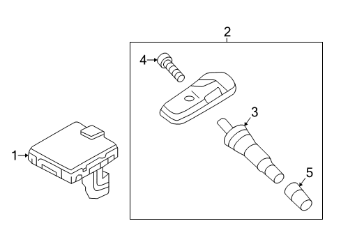 2016 Kia Soul EV Tire Pressure Monitoring Cap-Valve Diagram for 529372V000