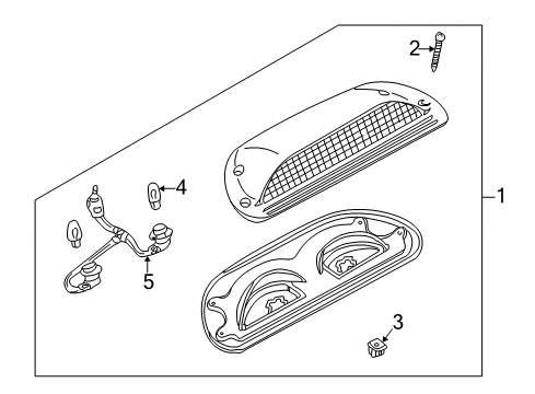 2000 Nissan Quest Bulbs Lamp Assembly-Stop Diagram for 26590-7B010