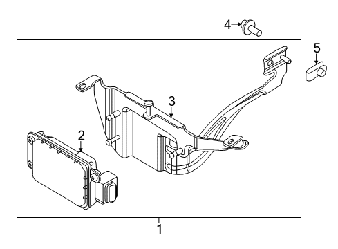 2017 Ford Explorer Cruise Control System Mount Bracket Diagram for GB5Z-14C022-AA