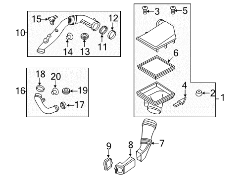 2013 BMW 535i GT xDrive Powertrain Control Hose Clamp Diagram for 11617786528