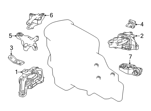 2018 Infiniti QX30 Engine & Trans Mounting Bracket-Engine Mounting Diagram for 11231-5DC0A