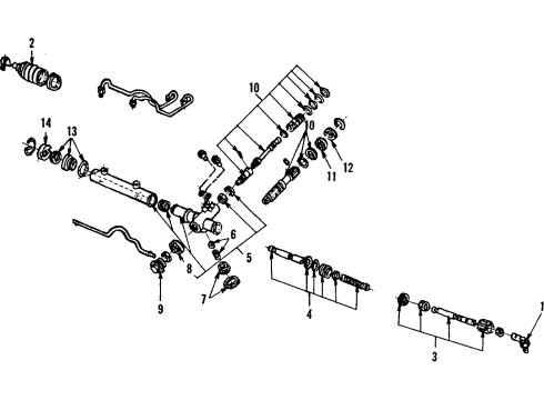 1985 Mercury Topaz P/S Pump & Hoses, Steering Gear & Linkage Outer Tie Rod Diagram for FO3Z3280B