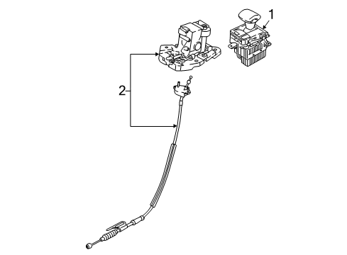 2021 Kia Stinger Gear Shift Control - AT Pac K Diagram for 46756J5100